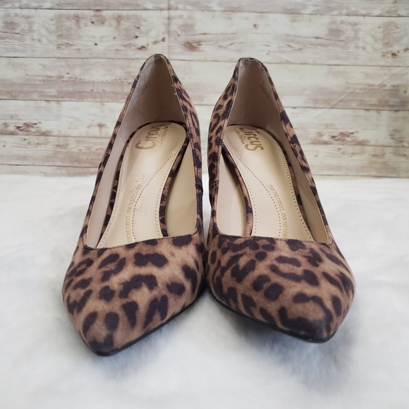 Circus by Sam Edelman Leopard Print Pointed-Toe Pumps - Brown/Tan - Picture 3 of 7